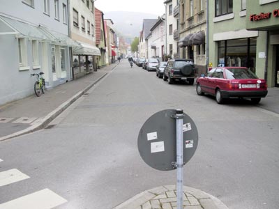 Einfahrt in die Rathausstraße