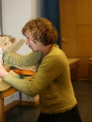 Martina Baumann mit Teddy