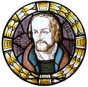 Glasfenster mit Phillipp Melanchthon