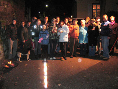 Gruppenfoto der feiernden Anwohner