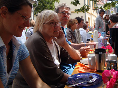 Blick auf die Besucher